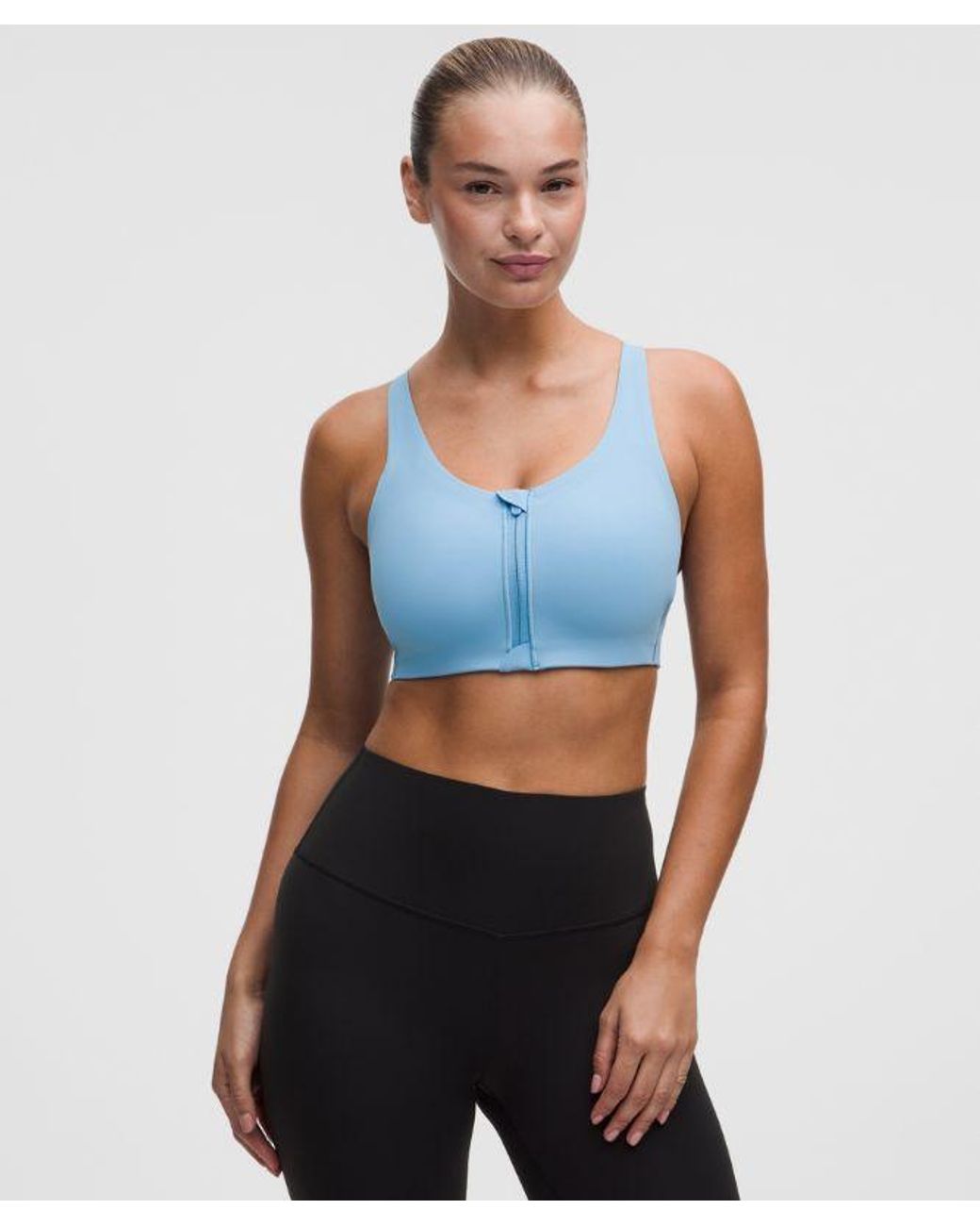 lululemon athletica Blue – Energy Zip-Front Sports Bra High-Support, B–G Cups – – Size 6