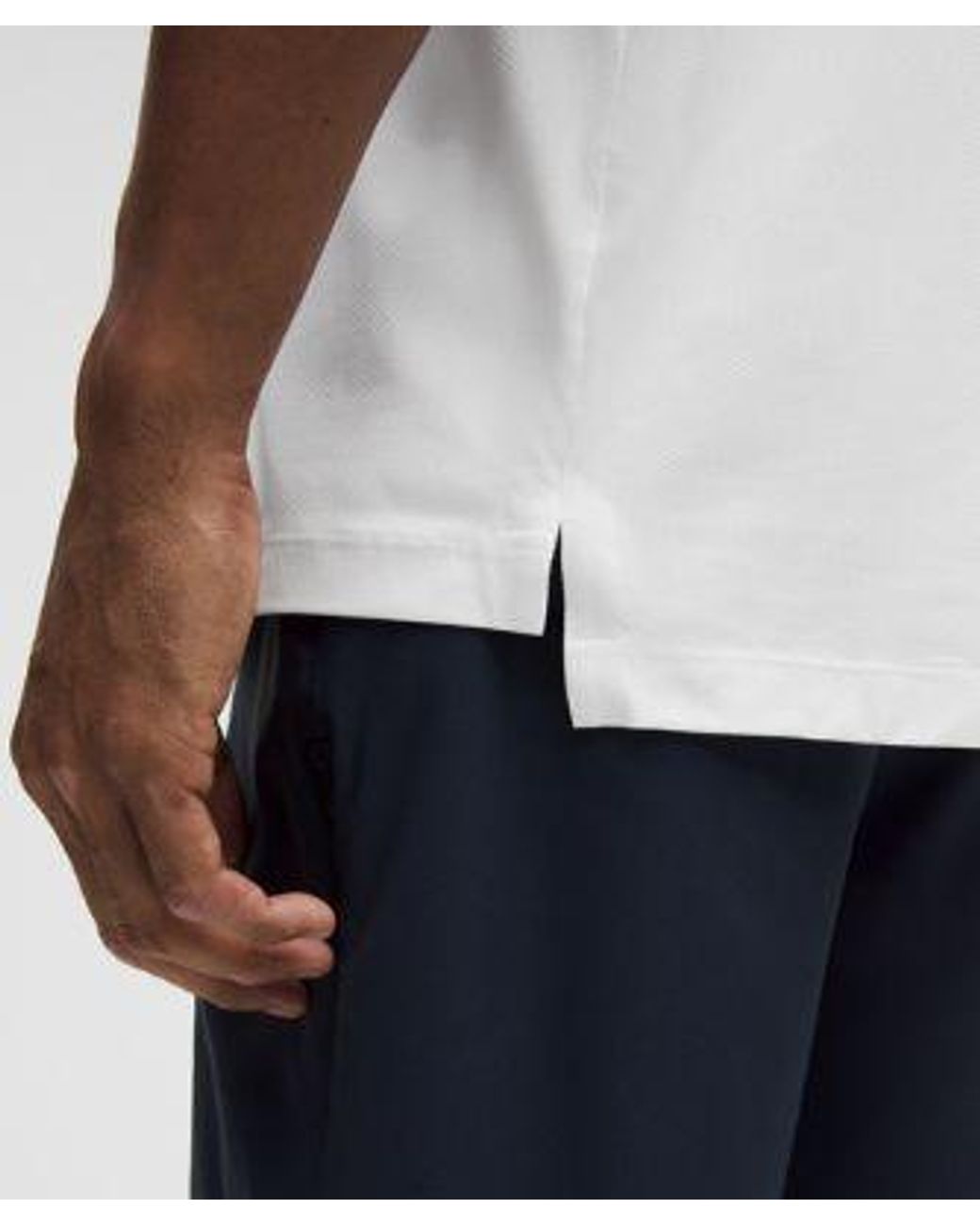 lululemon athletica Blue Logo Sport Polo Short Sleeve for men