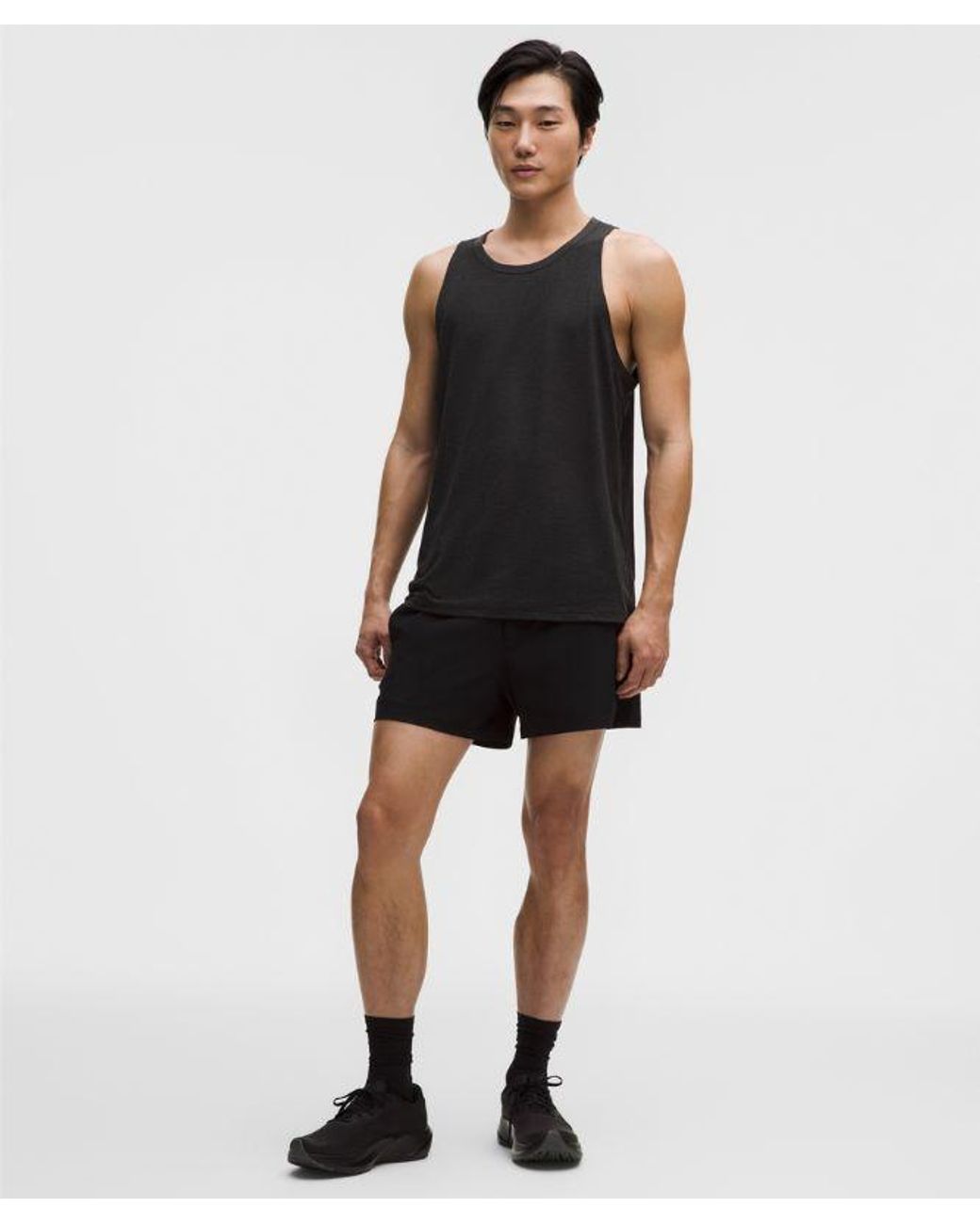 lululemon athletica Black Mile Maker Lightweight Tank for men