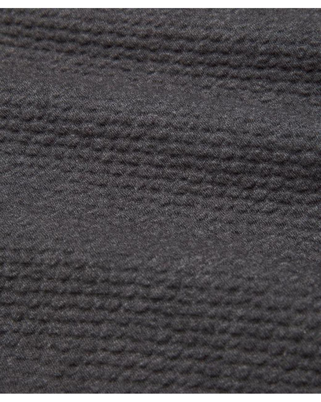 lululemon athletica Gray Textured Double-Knit Cotton Half Zip for men