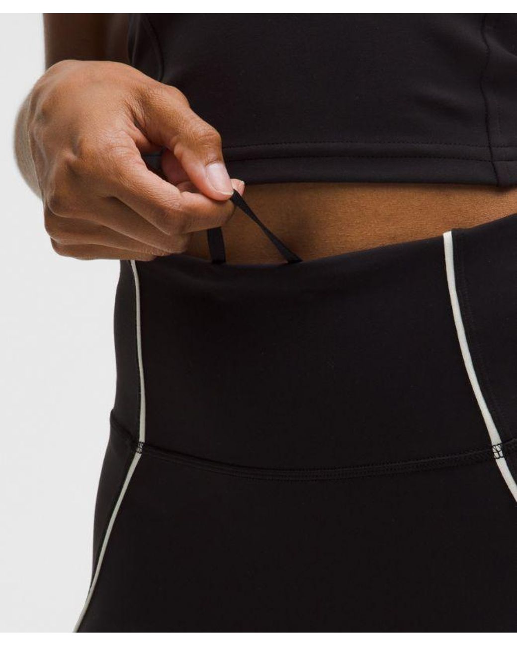 lululemon athletica Black Wunder Train No-Line Piped High-Rise Tight 25"