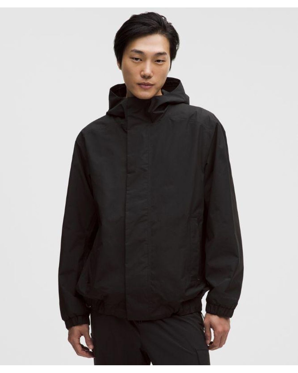 lululemon athletica Black Waterproof Cinch-Hem Jacket for men