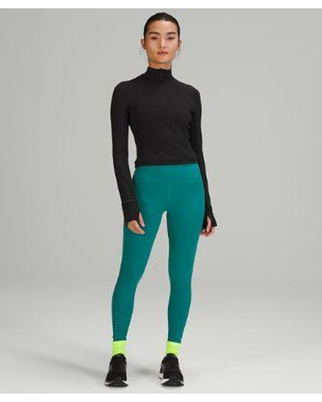 lululemon athletica Black It's Rulu Cropped Half Zip