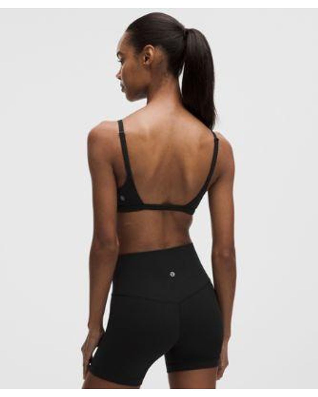 lululemon athletica Black – Ribbed Cami-Strap Sports Bra Light Support, B/C Cup – –
