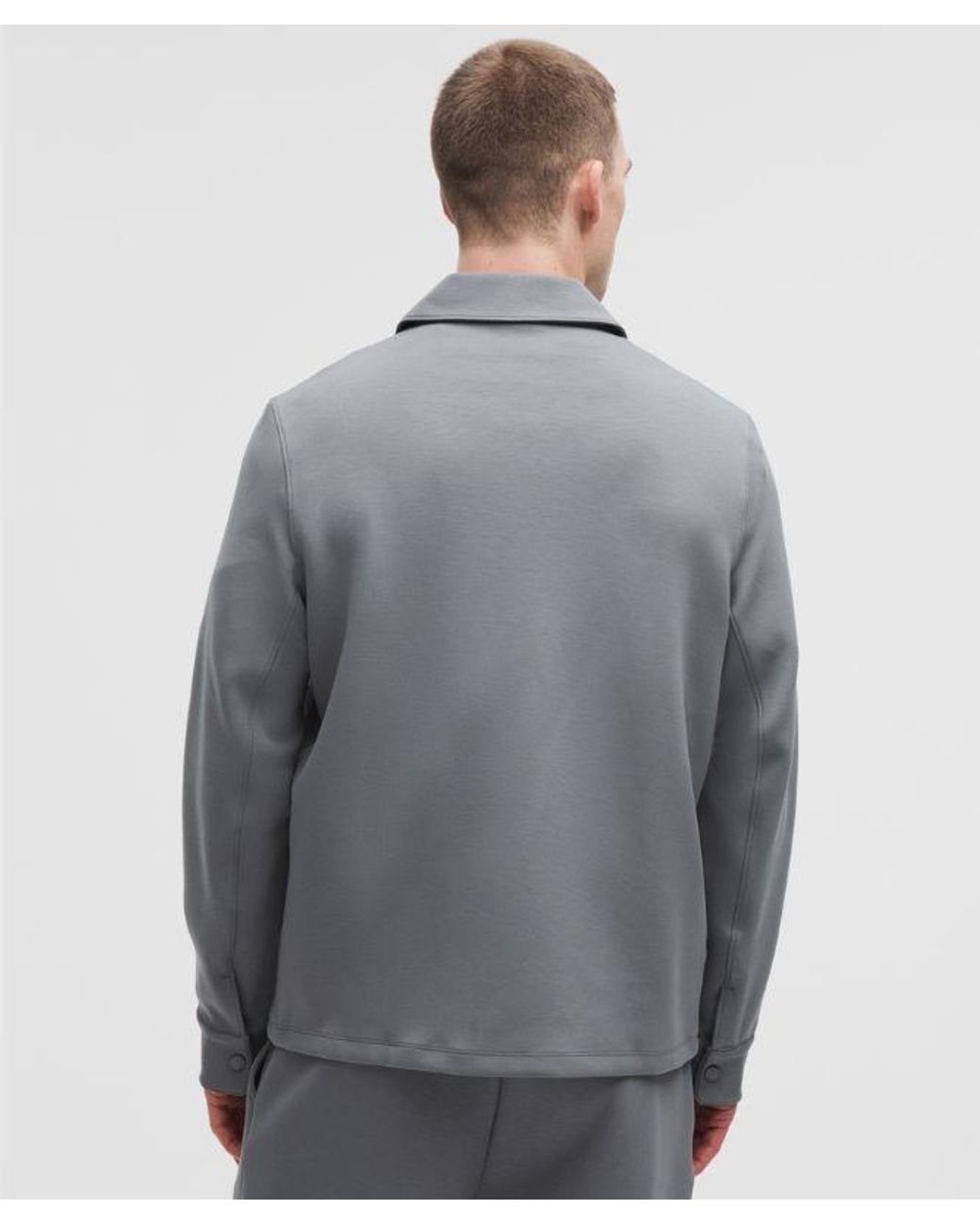 lululemon athletica Gray – Smooth Spacer Collared Full Zip Hoodie – – Size Large for men