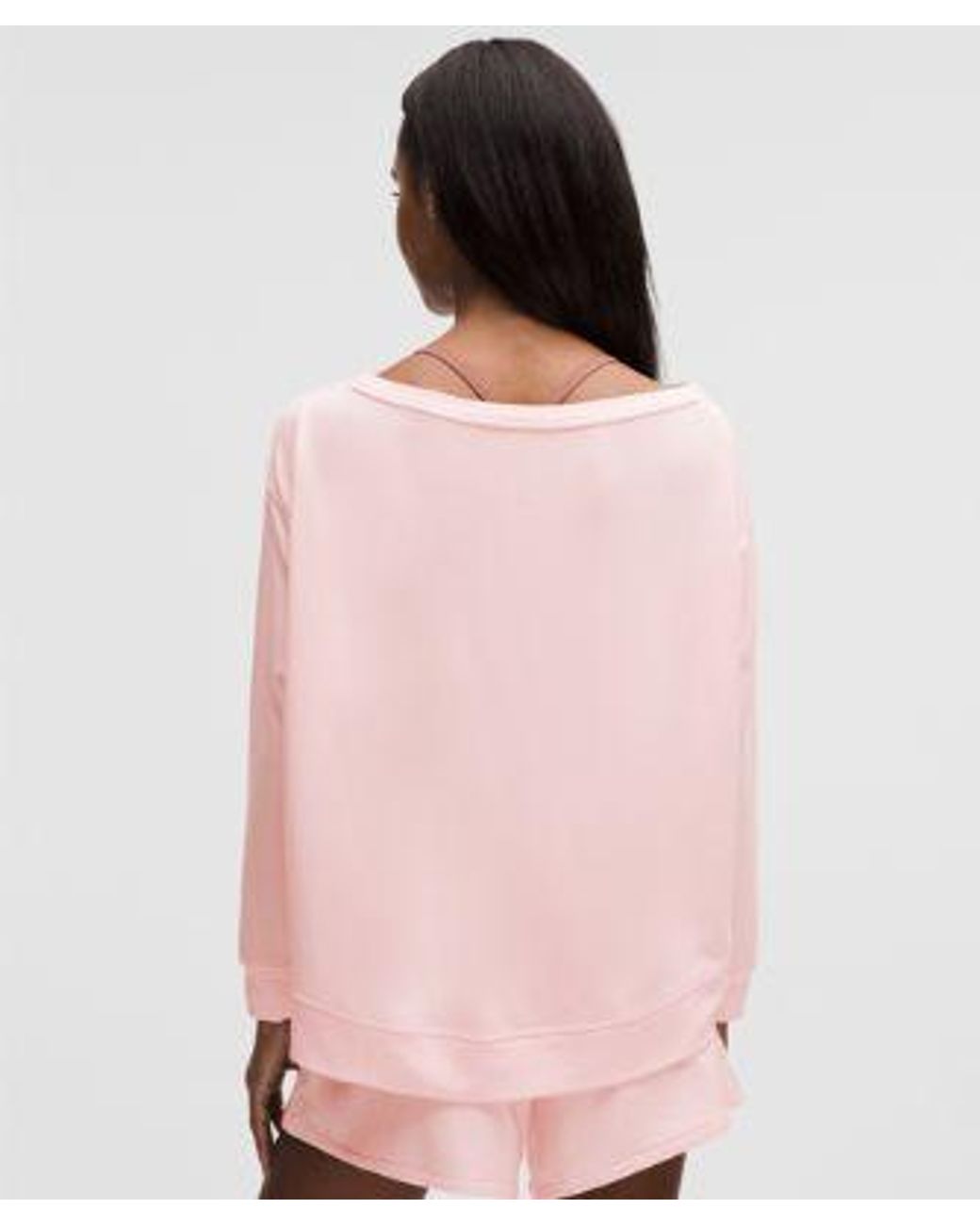 lululemon athletica Pink – Becalm Oversized Boatneck Long-Sleeve Shirt – – Size Medium