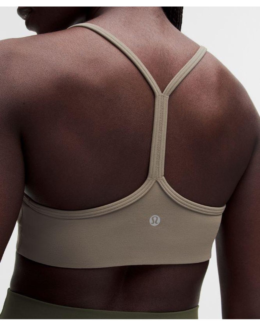lululemon athletica Green – Flow Y Sports Bra Light Support, A/B Cup Design – – Size Large