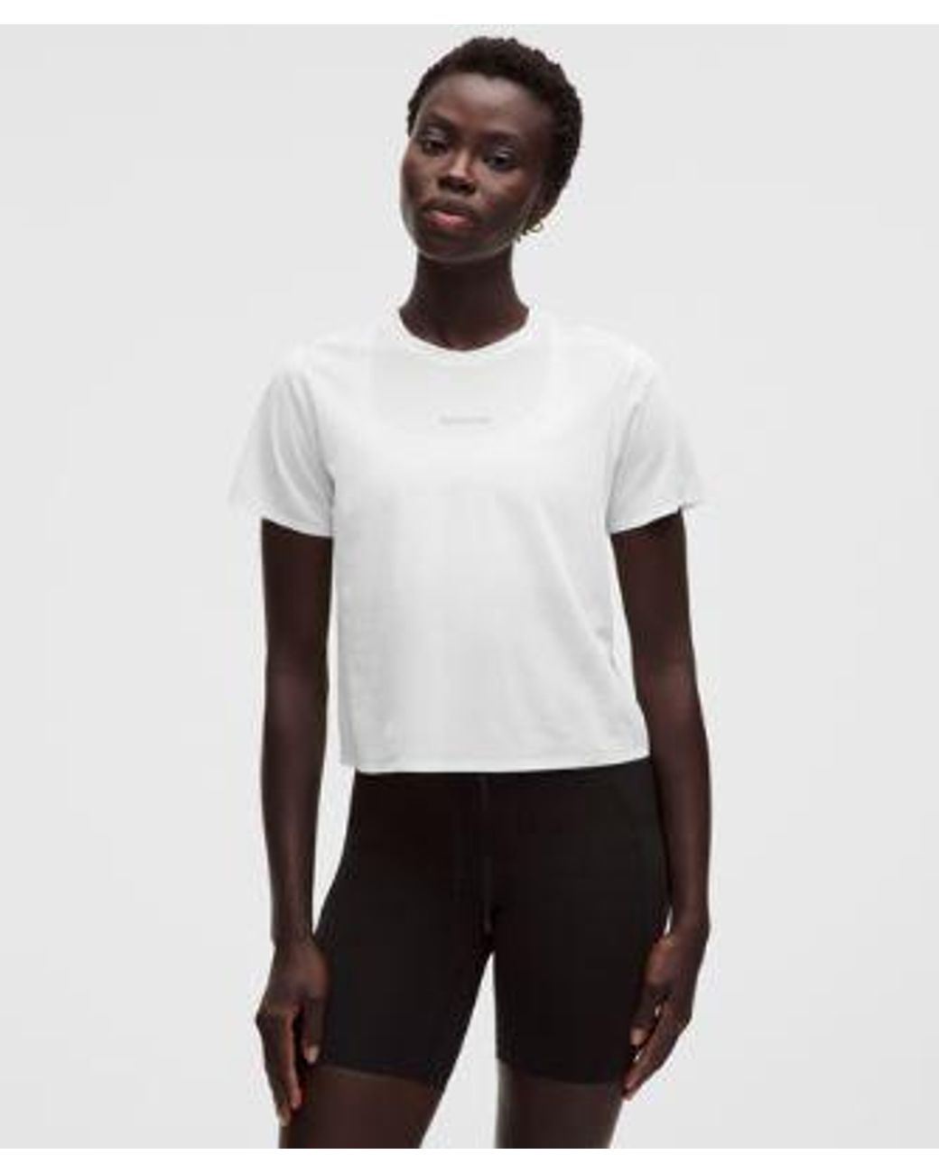 lululemon athletica White – Fast And Free Short-Sleeve Shirt – – Size Large