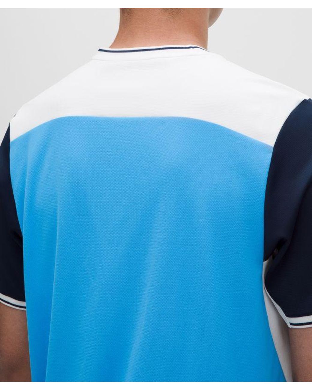 lululemon athletica Blue Uv-Protective Textured Mesh Tennis Shirt for men