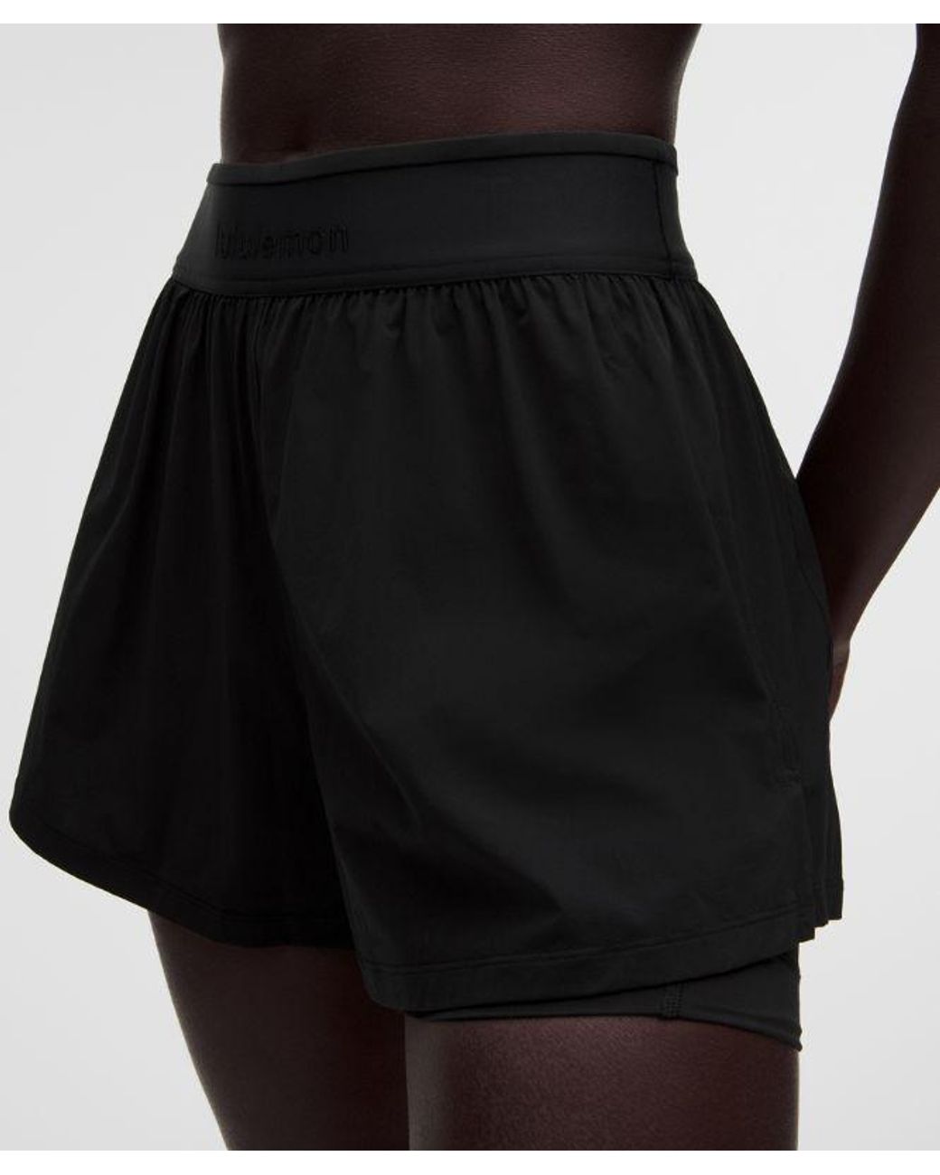 lululemon athletica Black License To Train Super-High-Rise 2-In-1 Short