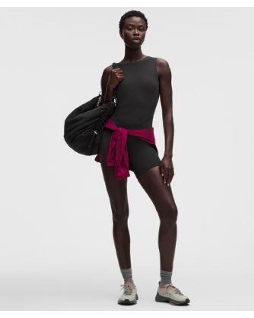 lululemon athletica Black – Align Scoopback Bodysuit – 6" – – Size 4