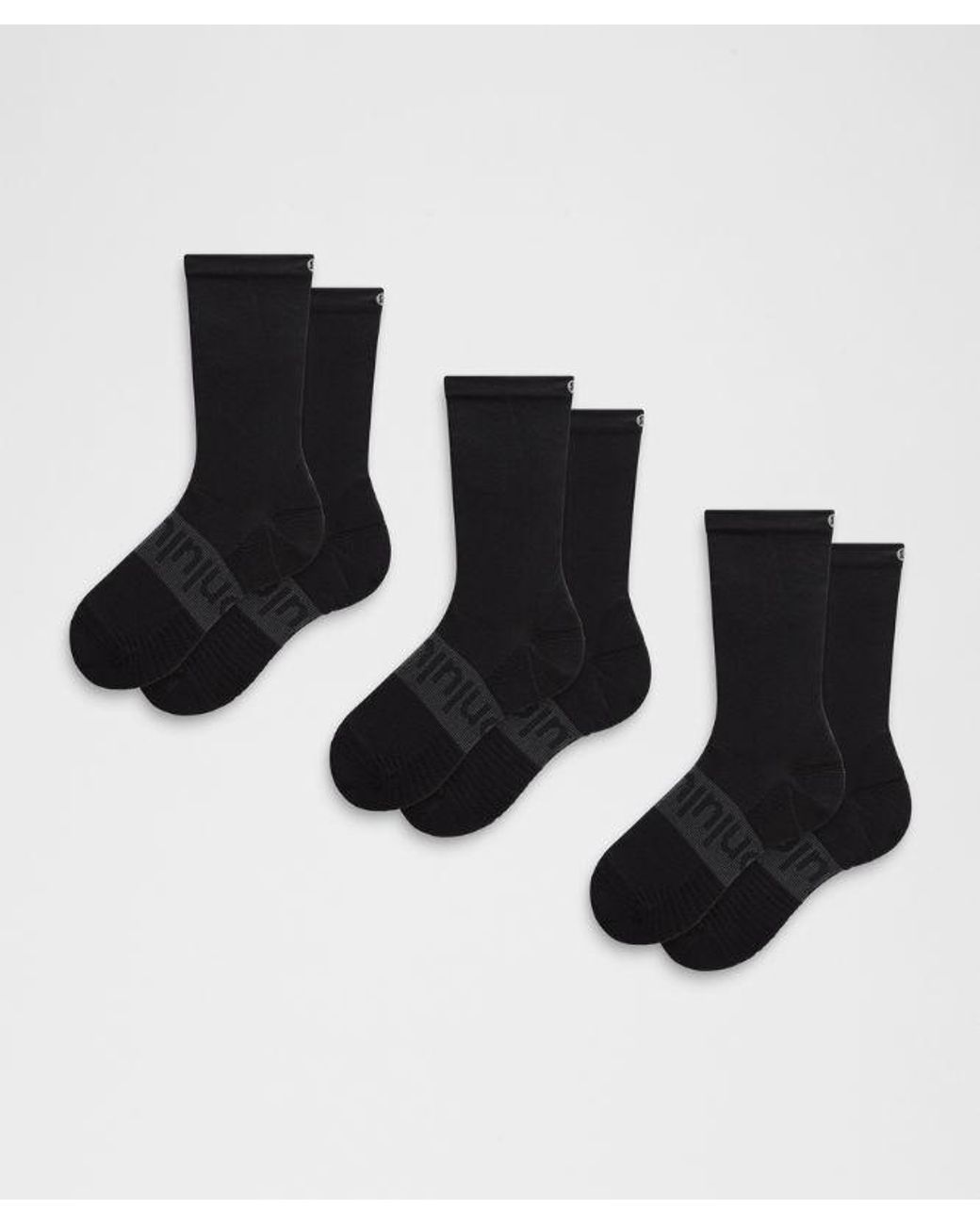 lululemon athletica Black Power Stride Crew Socks