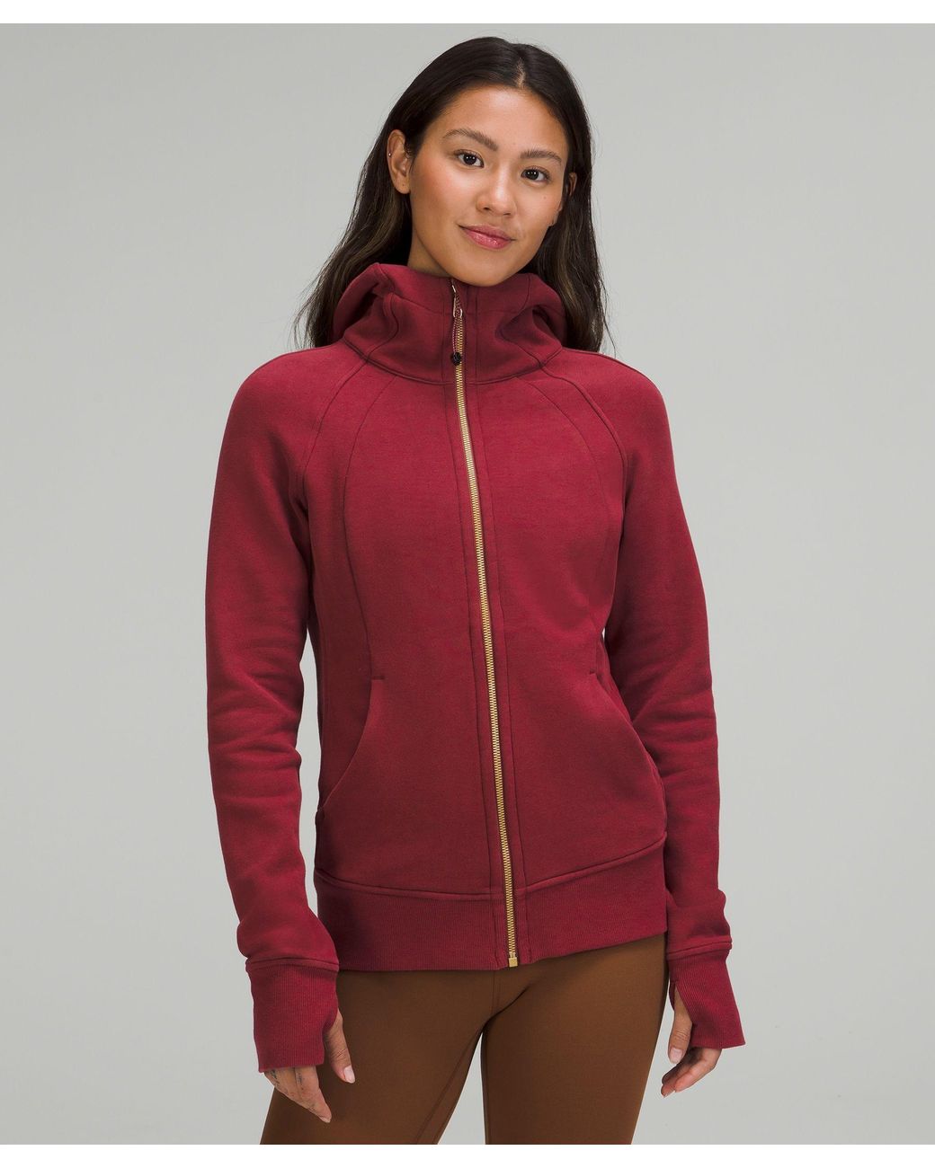 lululemon athletica Scuba Full-zip Hoodie in Red