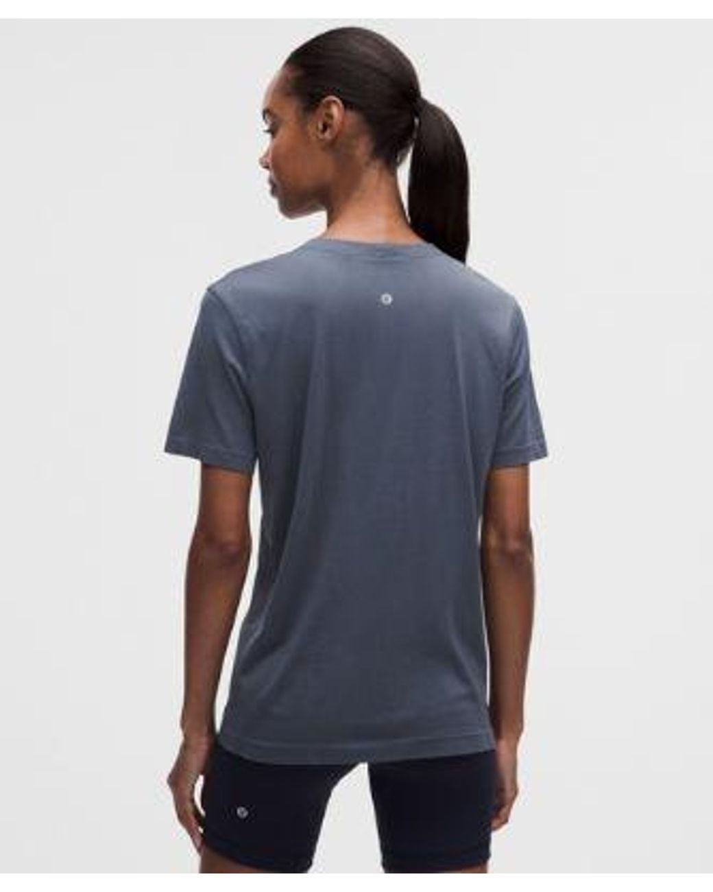 lululemon athletica Blue – Swiftly Relaxed Short-Sleeve Shirt Hip Length – – Size 4