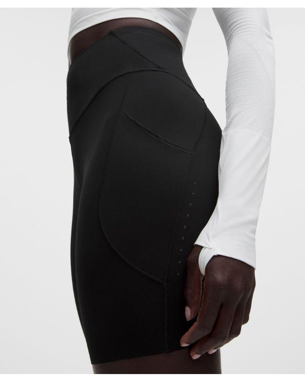 lululemon athletica Black Fast And Free High-Rise Short 8"