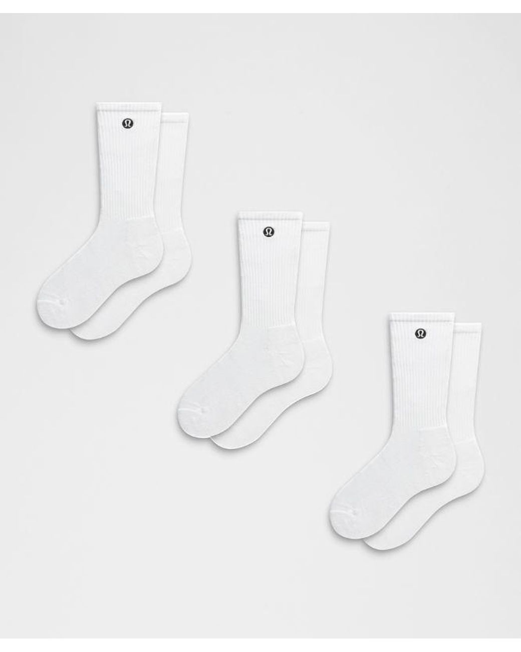 lululemon athletica White Daily Essential Crew Socks