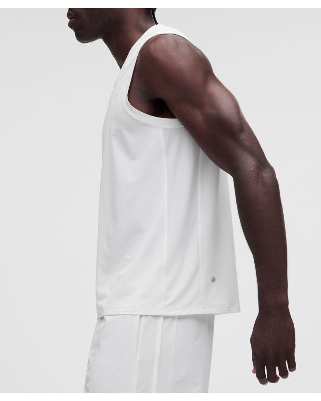 lululemon athletica White Pique Mesh-Panel Sleeveless Tennis Shirt for men