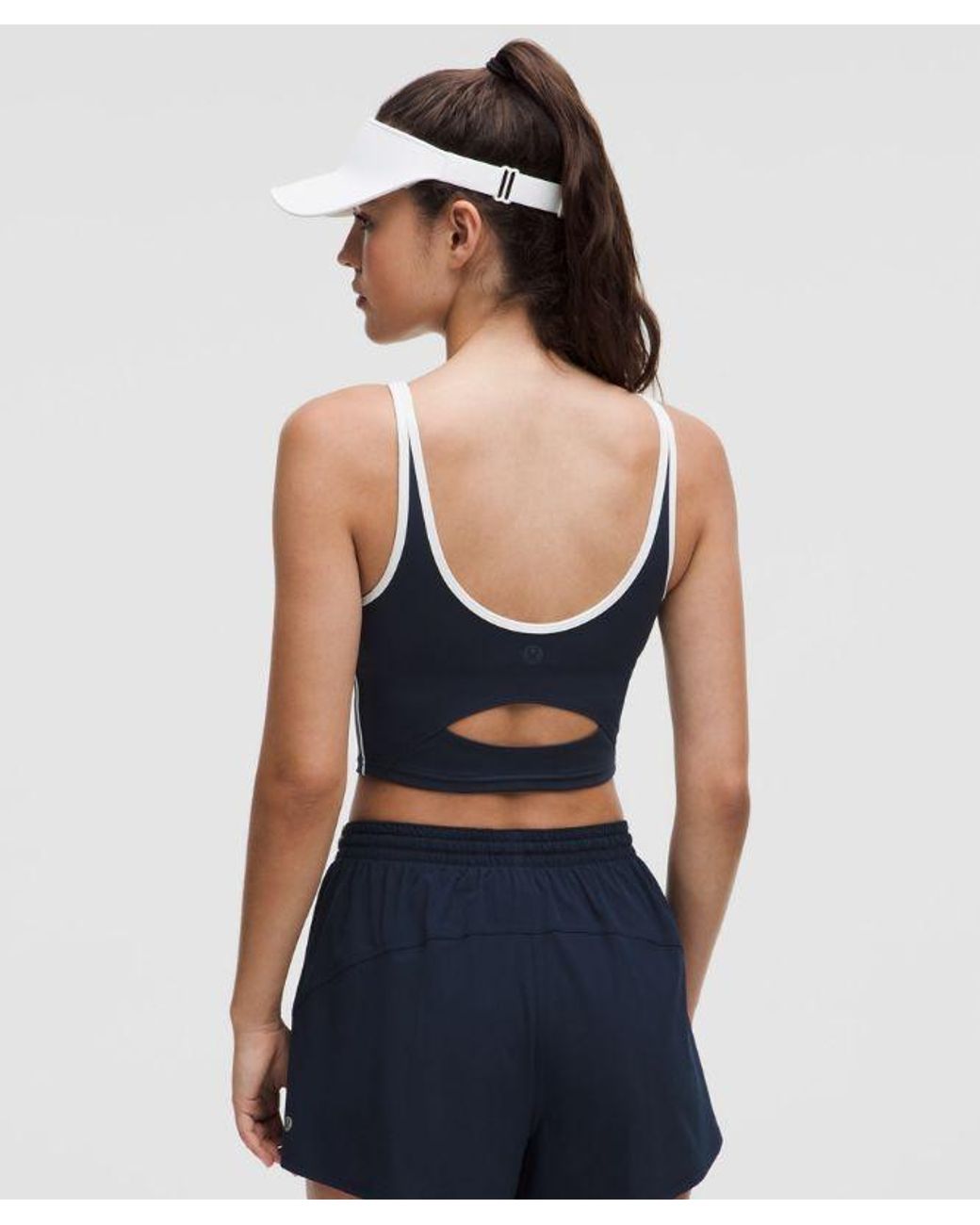 lululemon athletica Blue – Scoop-Neck Cutout Tennis Tank Top Medium Support, B/C Cup – – Size Large
