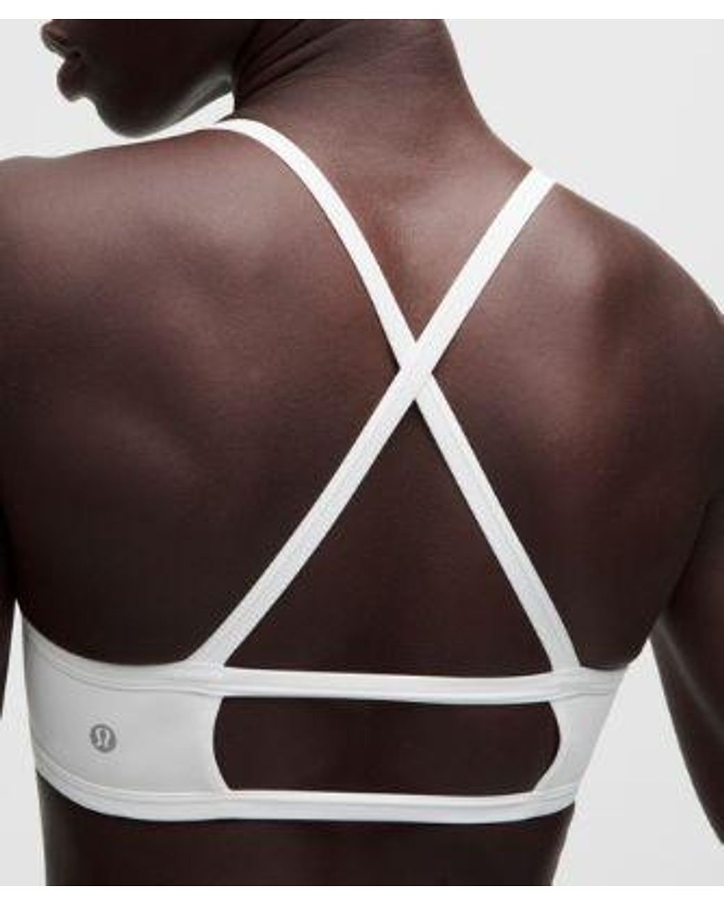 lululemon athletica White – Like A Cloud Sports Bra B/C Cup Contrast Trim – – Size 14