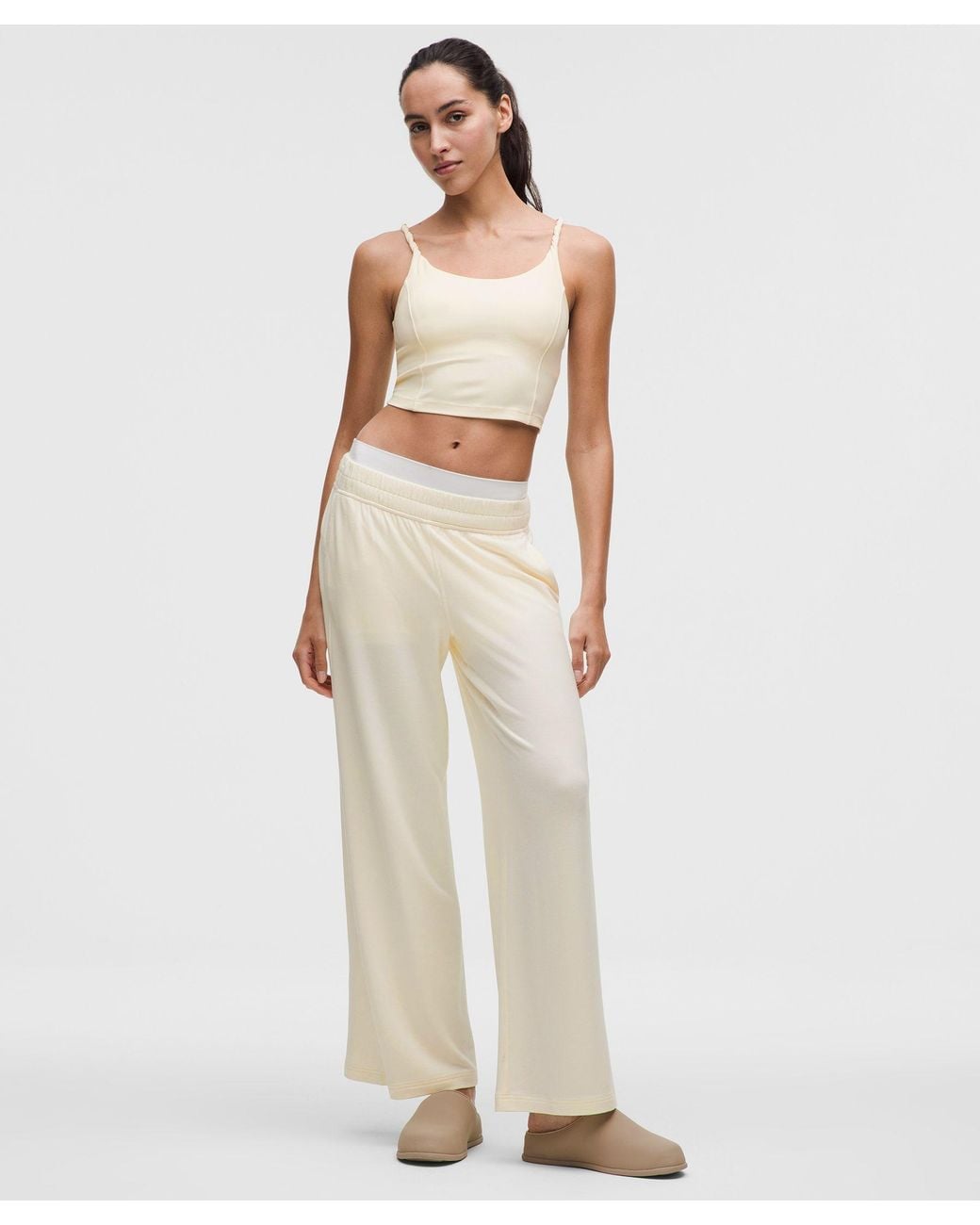 lululemon Align Twist-Strap Cropped Tank Top in Natural | Lyst
