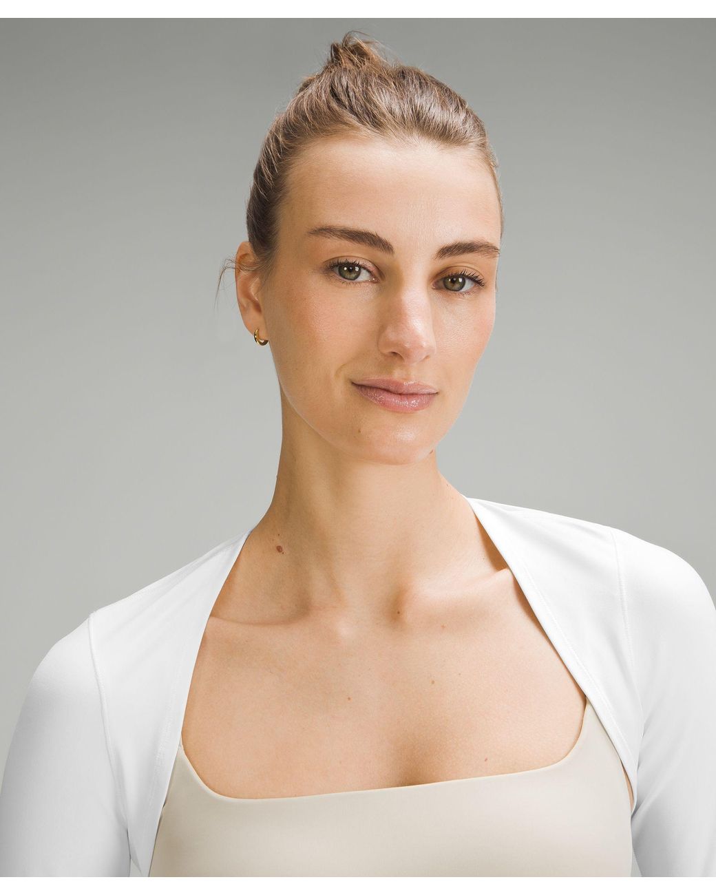 lululemon Nulu Long-Sleeve Yoga Shrug in White | Lyst