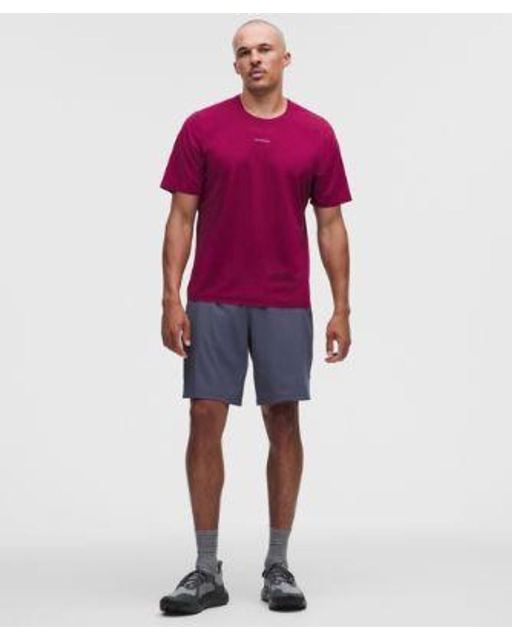 lululemon athletica Red Fast And Free Short-Sleeve Shirt for men