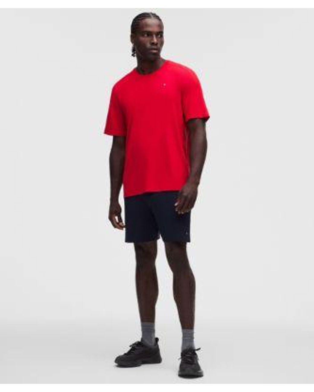 lululemon athletica Red Uv-Protective Mesh Panelled Tennis Shirt for men