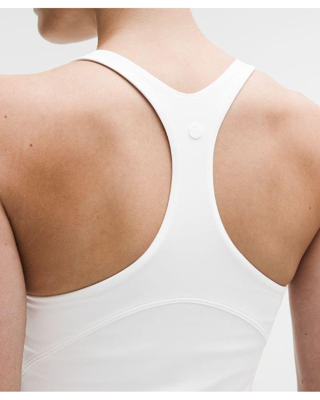 lululemon athletica White – Racerback High-Neck Tennis Tank Top B/C Cup – – Size Large