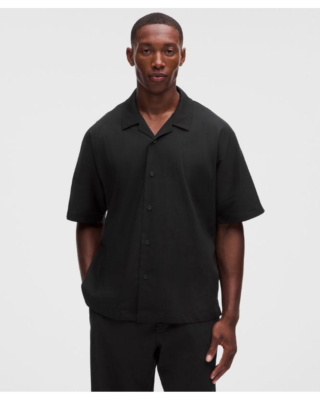 lululemon athletica Black Lightweight Camp-Collar Shirt for men
