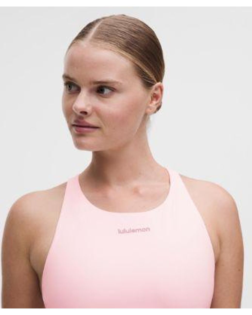 lululemon athletica Red – Energy High-Neck Longline Sports Bra Medium Support, B–D Cups Evolve Wordmark – – Size Large