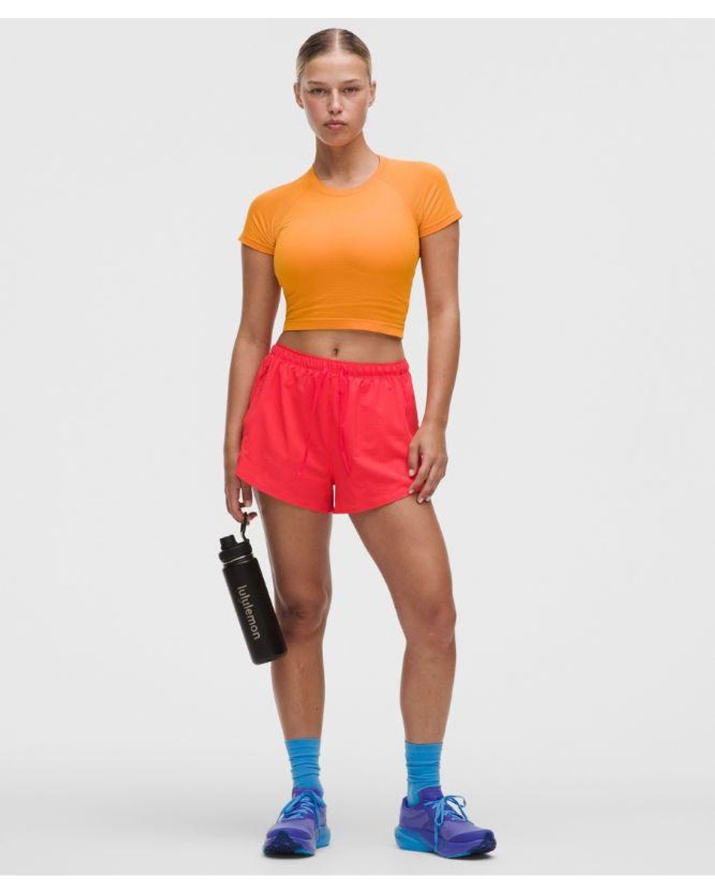 lululemon athletica – Textured High-Rise Running Shorts – 2.5" – Size Large