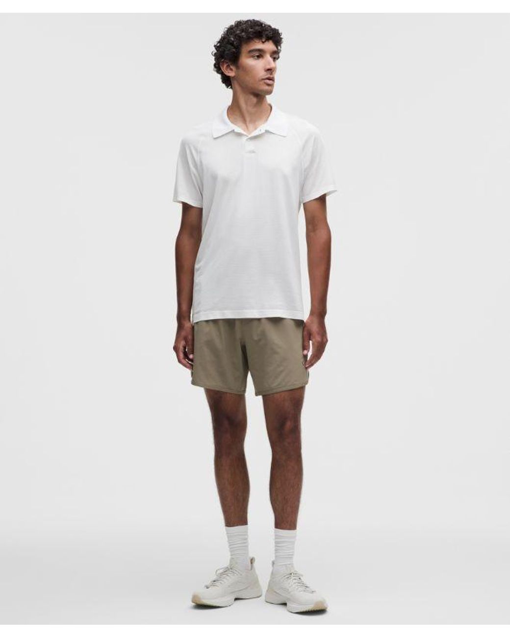 lululemon athletica White Lightweight Mesh-Pannelled Tennis Short 7" for men