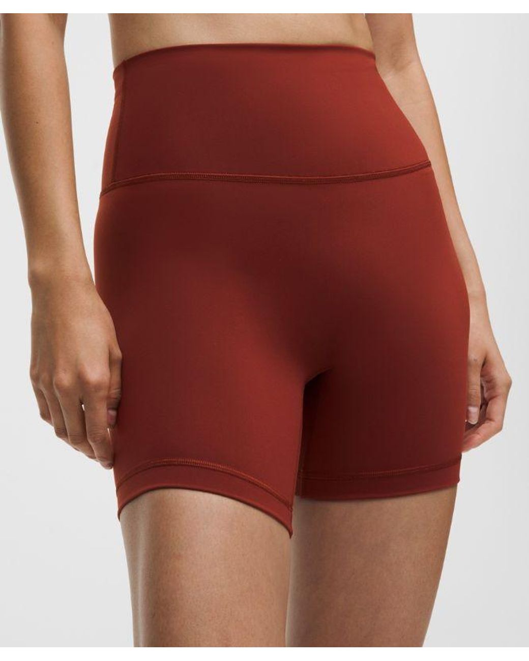 lululemon athletica Red Wunder Train No Line High-Rise Short 6"