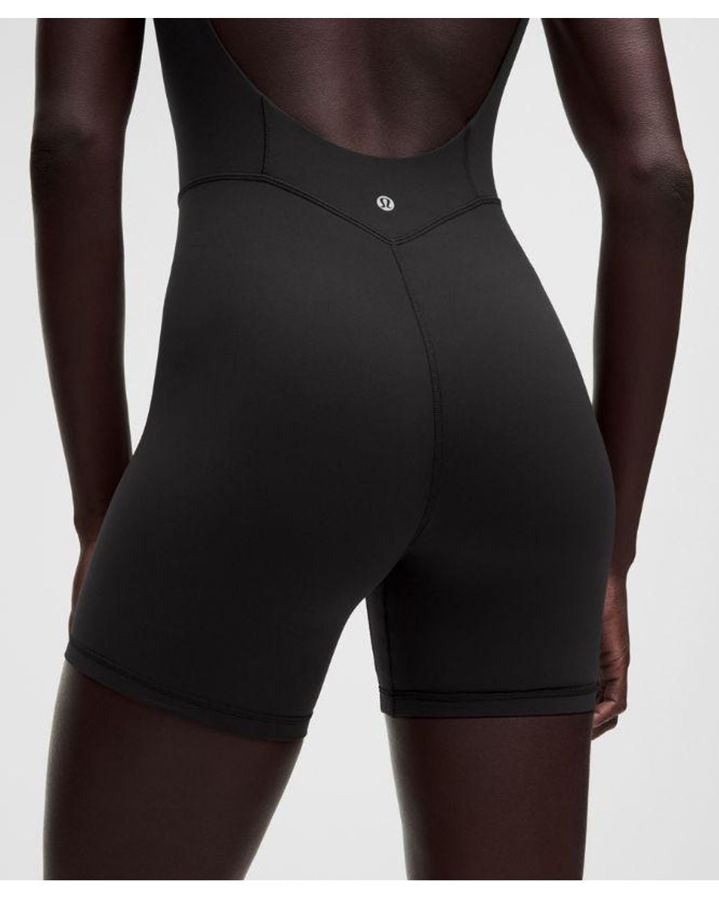 lululemon athletica Black – Align Scoopback Bodysuit – 6" – – Size 4
