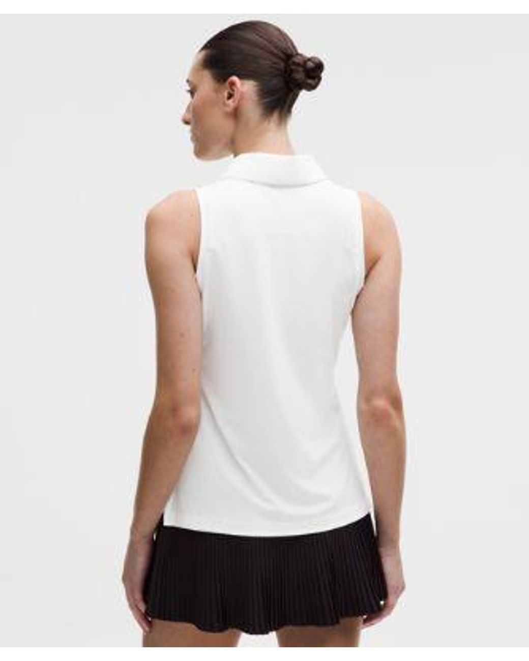 lululemon athletica White Quick-Dry Sleeveless Polo Shirt