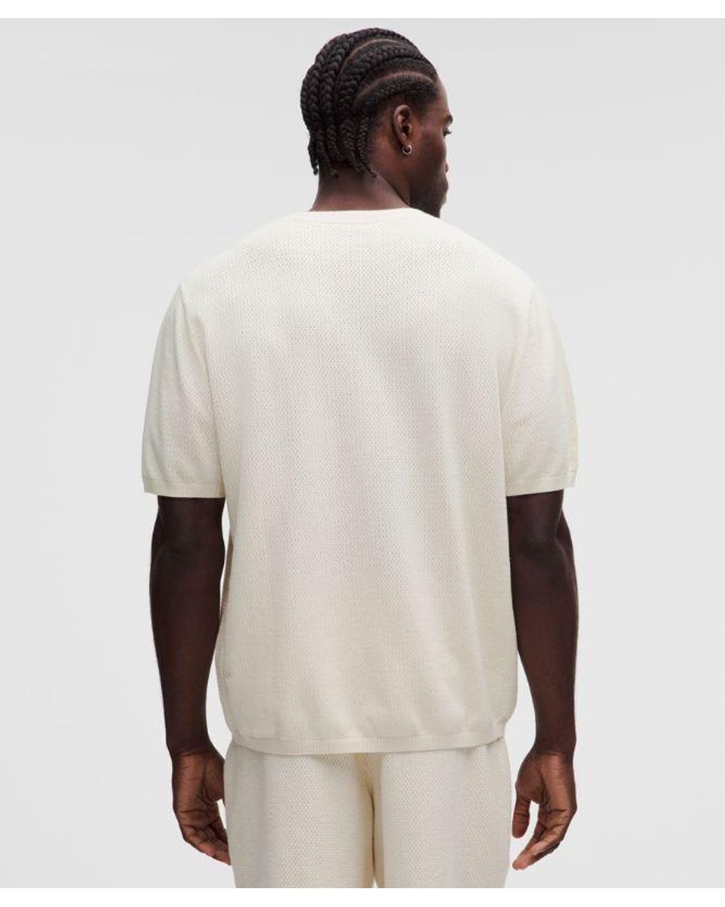 lululemon athletica Natural – Knit T-Shirt – Cotton-Blend – – Size Large for men