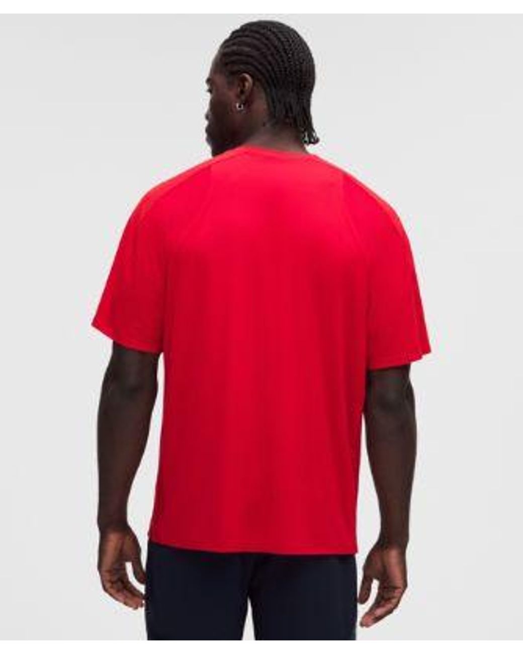 lululemon athletica Red Uv-Protective Mesh Panelled Tennis Shirt for men
