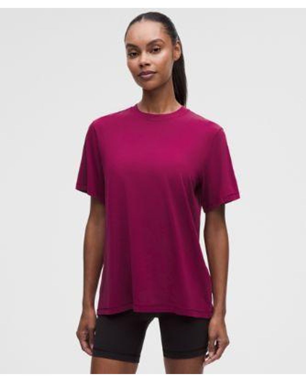 lululemon athletica Purple – Jersey Training Short-Sleeve Shirt – – Size 4