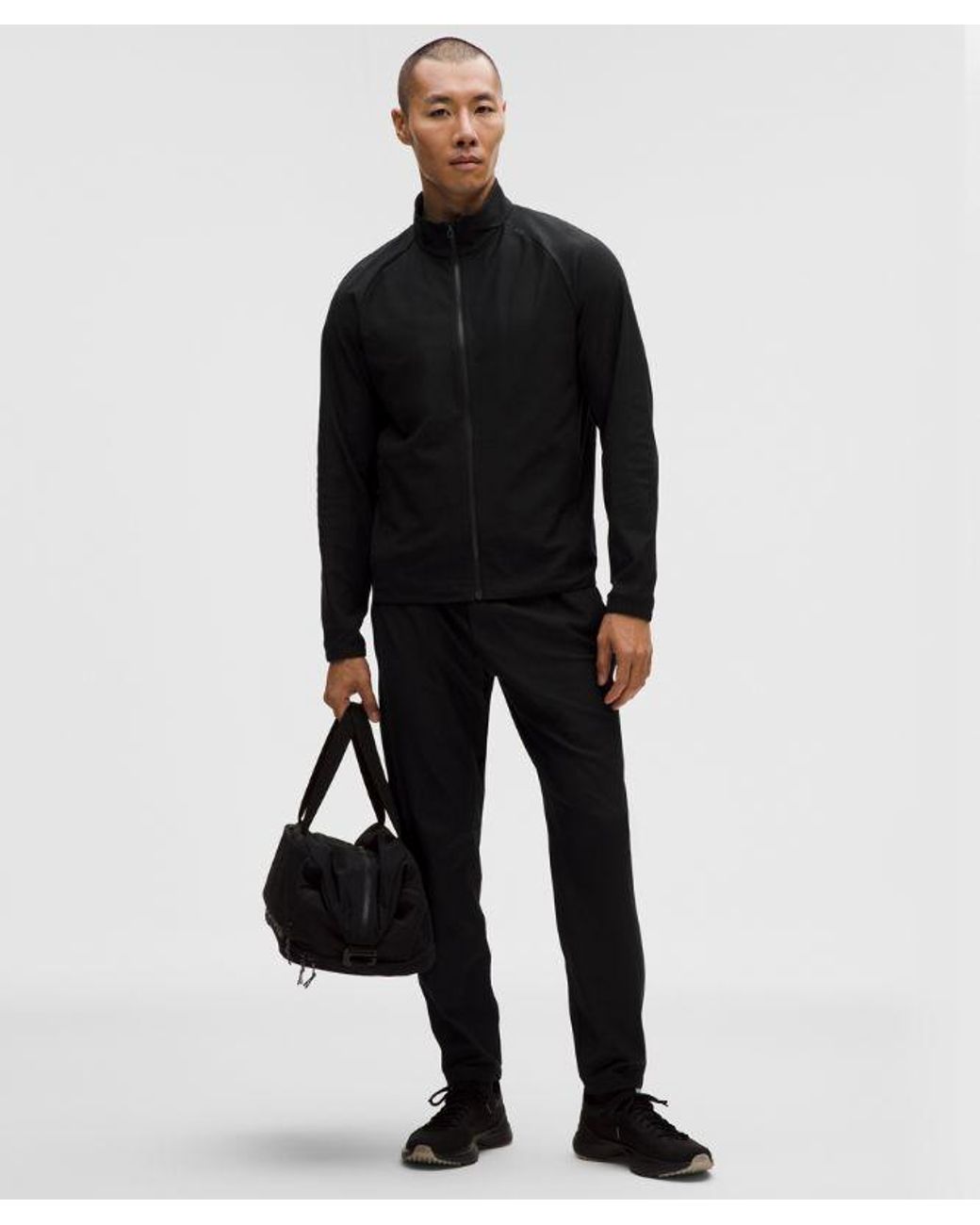 lululemon athletica Black Knit Warm-Up Jacket for men
