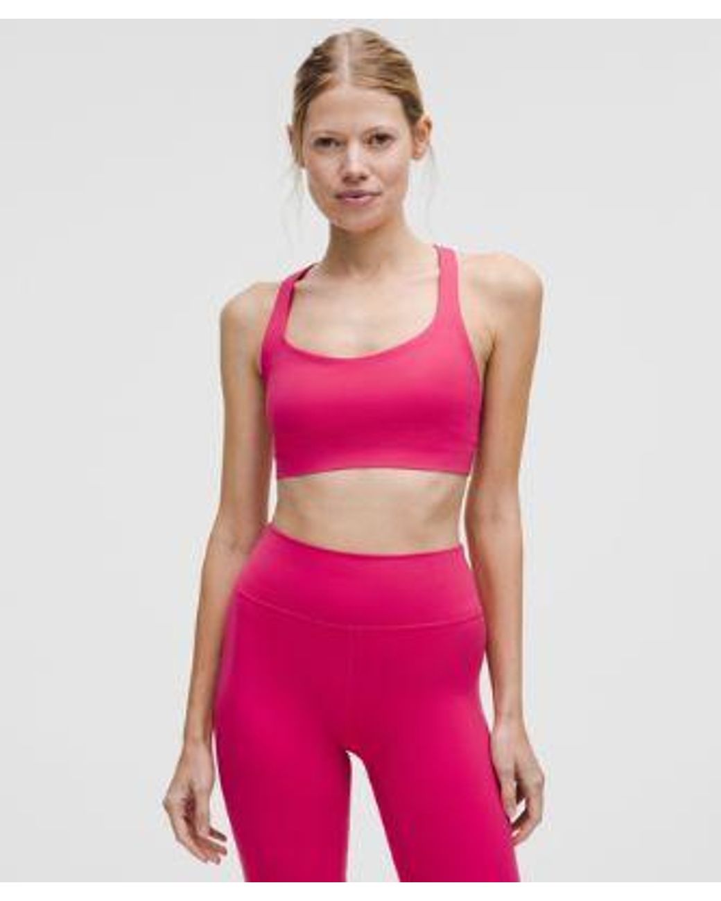 lululemon athletica Pink – Flexyflex Strappy Yoga Sports Bra Light Support, A-C Cups – – Size Large/Xl