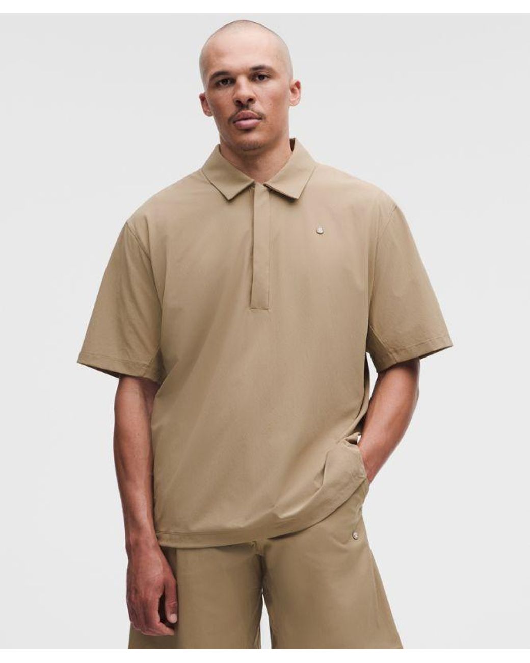 lululemon athletica Natural – Water-Repellent Golf Pullover – Color Khaki – Size Large for men