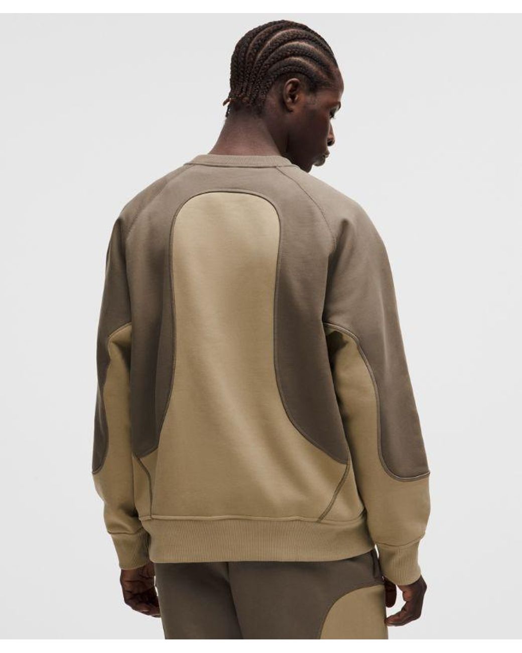 lululemon athletica Brown – Cotton Fleece Oversized Crew Sweatshirt Slnsh Collection – – Size Large for men