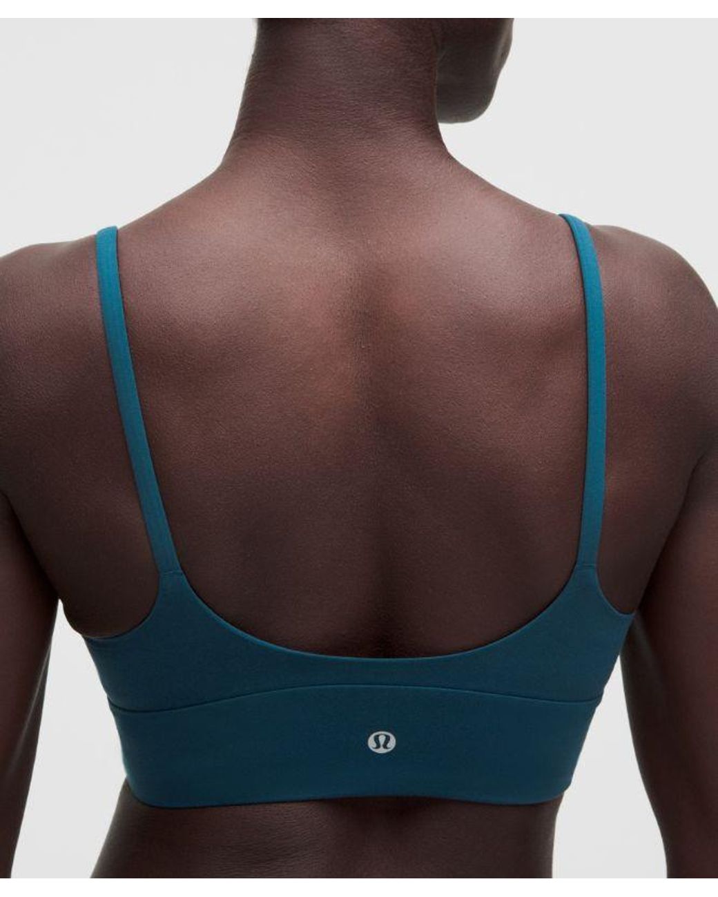 lululemon athletica Blue – Focuser Scoop-Neck Sports Bra Nulu Light Support, A/B Cup – – Size Large