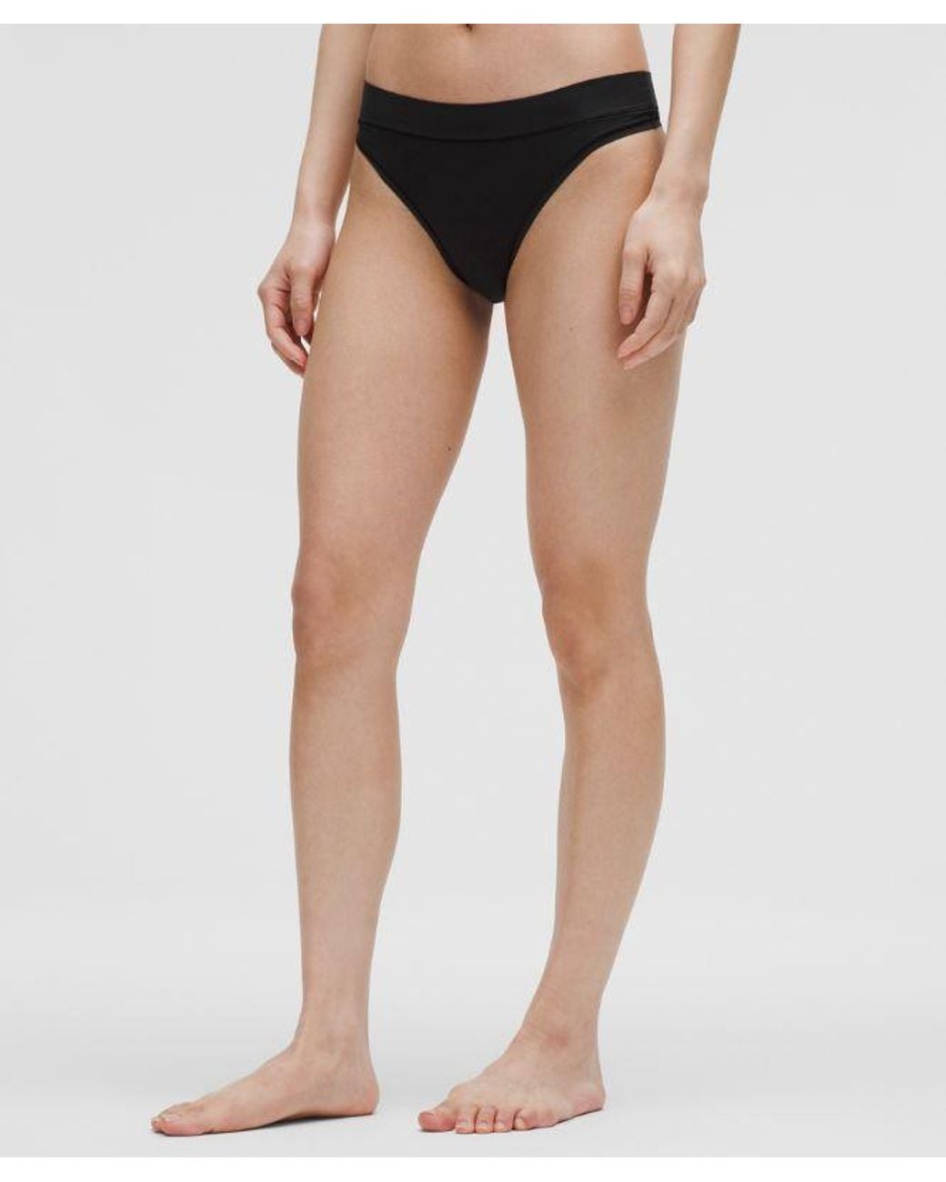 lululemon athletica Black – Underease Mid-Rise Thong Underwear 5 Pack – – Size Large