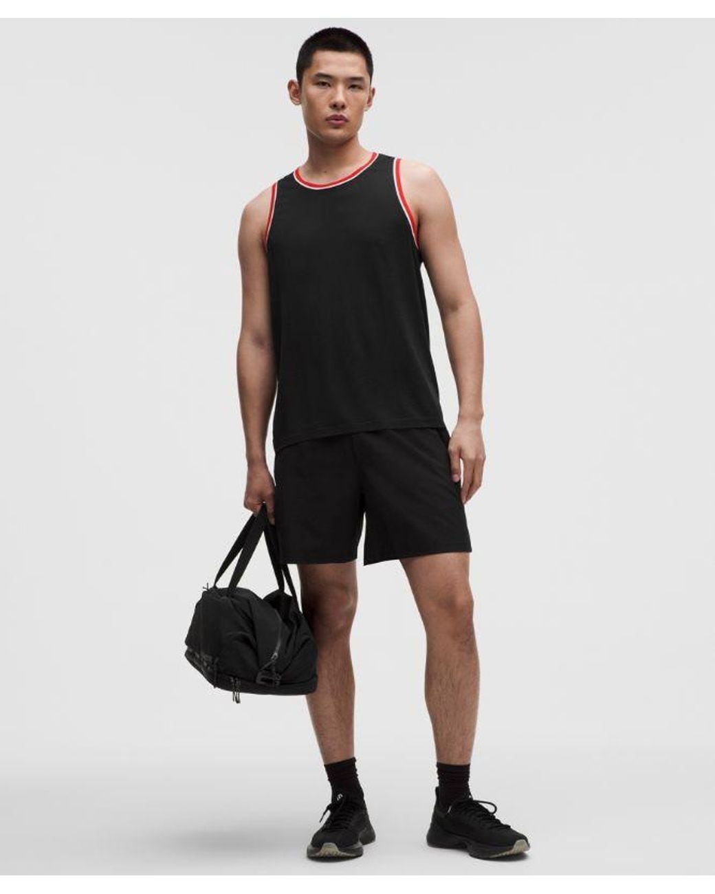 lululemon athletica Black Metal Vent Tech Tank for men