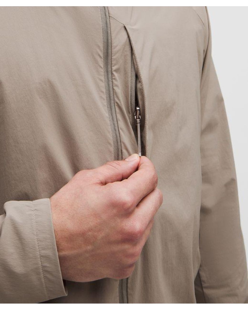 lululemon athletica Natural – Fast And Free Hooded Jacket – /Khaki – for men