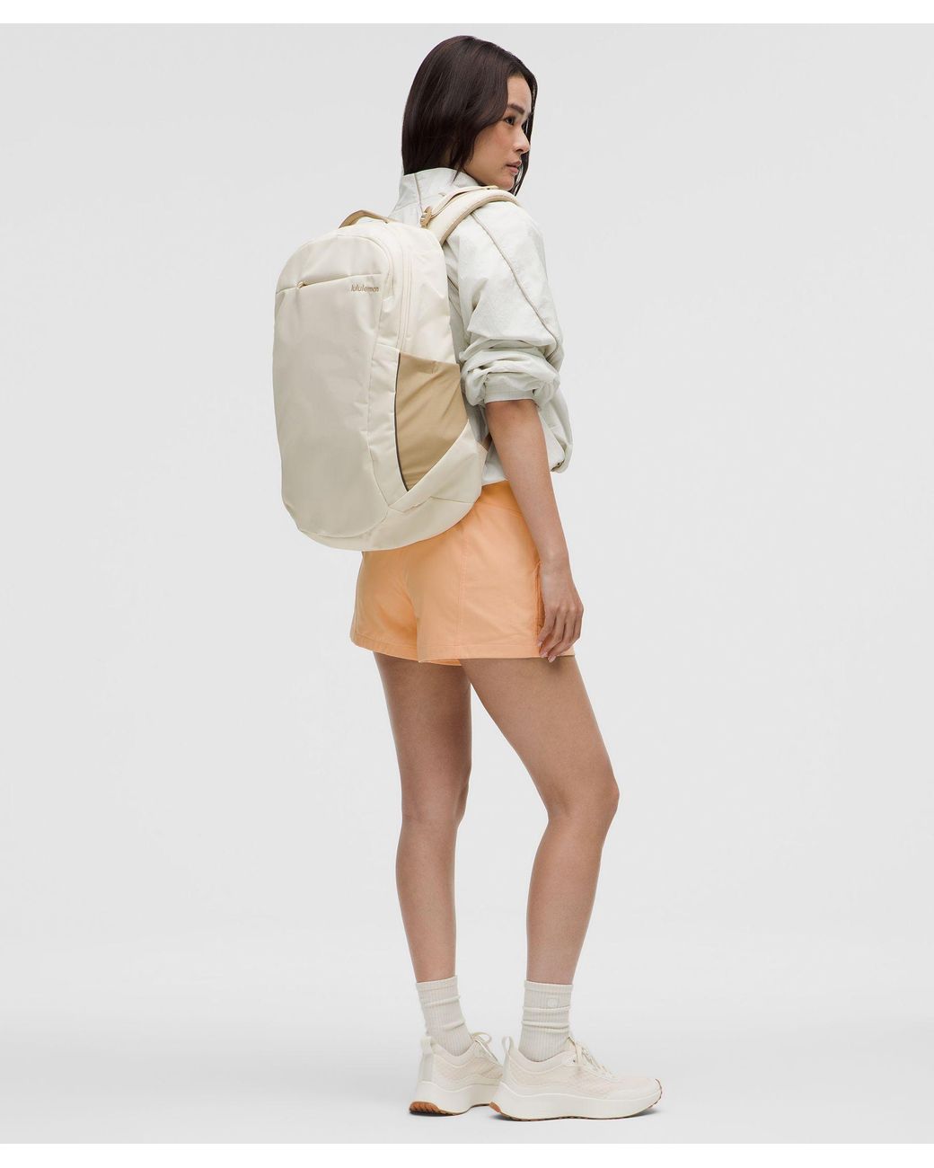 lululemon go lightly backpack white packable bag Everywhere 22L Metal Hardware - One Size Meet The Rebel Drawstring Tote Bag Lululemon Athletica Backpacks On Sale