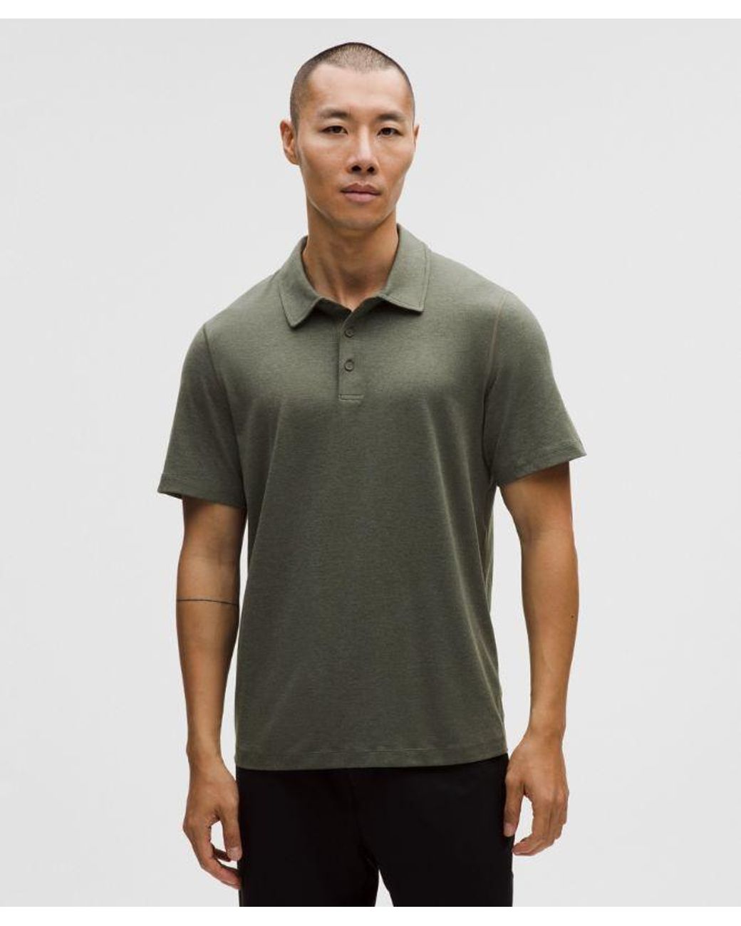 lululemon athletica Green Soft Jersey Short-Sleeve Polo Shirt for men