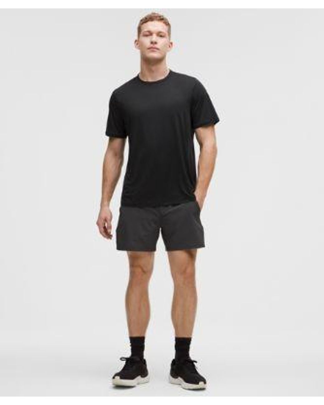 lululemon athletica Black – Mile Maker Run Crew Lightweight Short-Sleeve Shirt – – for men