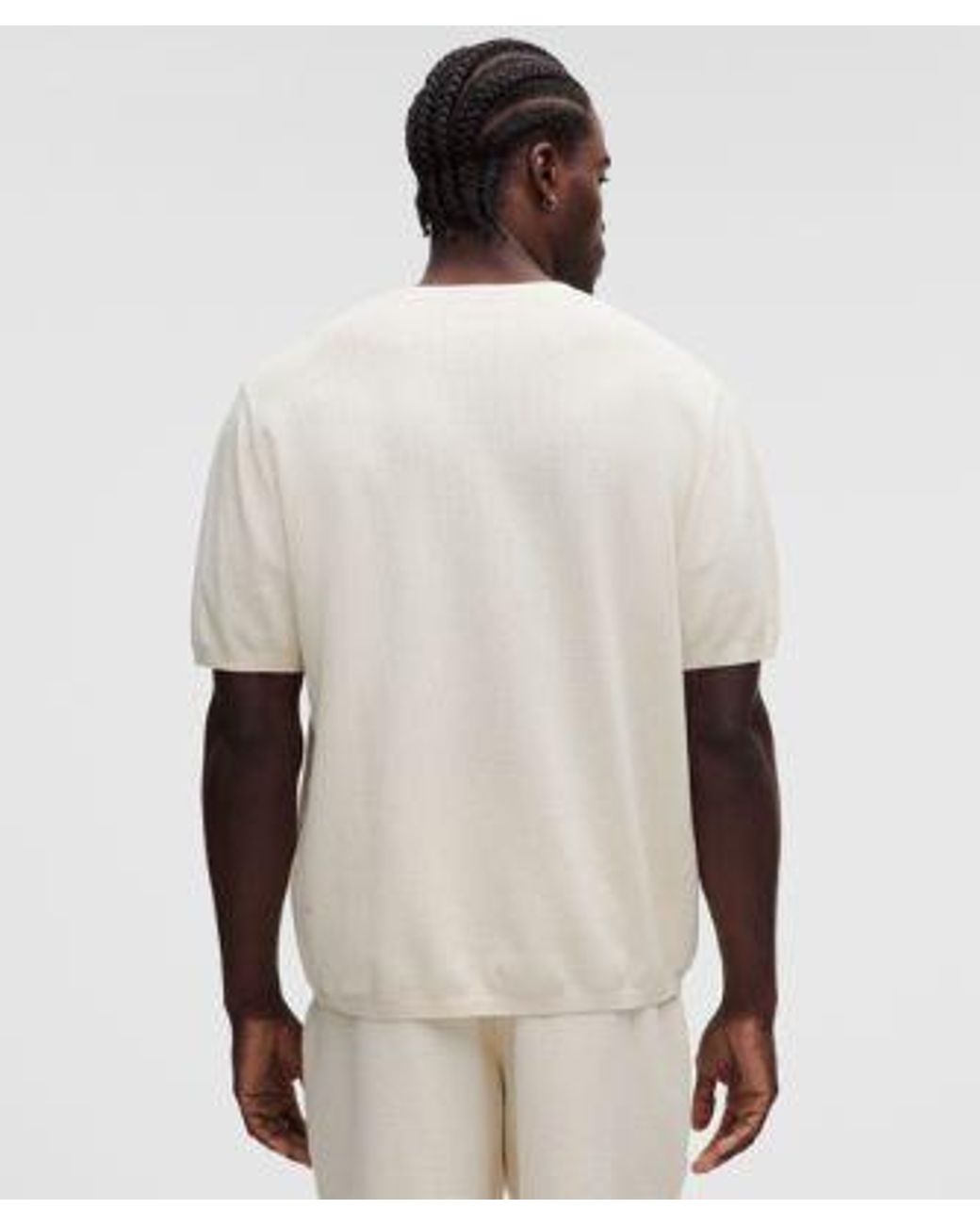 lululemon athletica Natural – Knit T-Shirt – Cotton-Blend – – Size Large for men